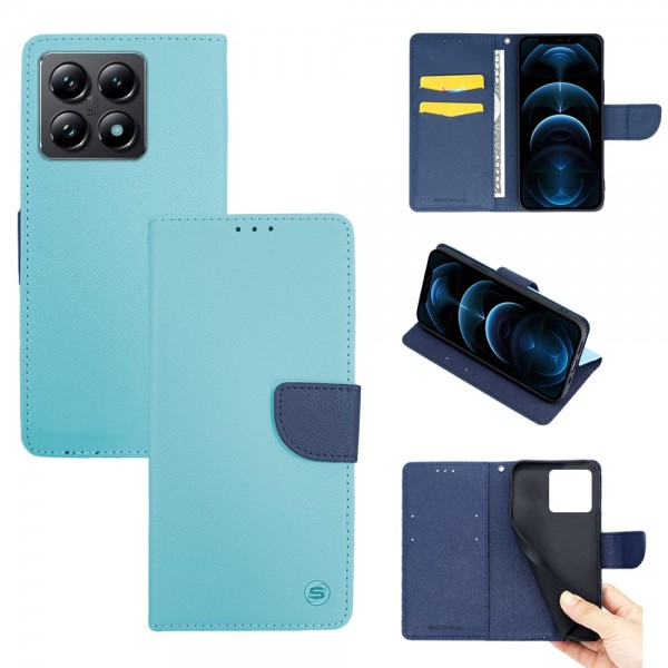 Θήκη Πορτοφόλι Sonique Trend Wallet Xiaomi Xiaomi 14T Pro Σιέλ / Σκούρο Μπλε