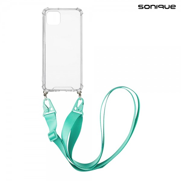 Θήκη Σιλικόνης με Strap Sonique Armor Clear Apple iPhone 11 Pro Max Γαλάζιο