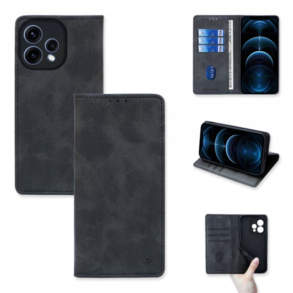Θήκη Πορτοφόλι Vintage Magnet Wallet Sonique Oppo Reno15 5G Μαύρο