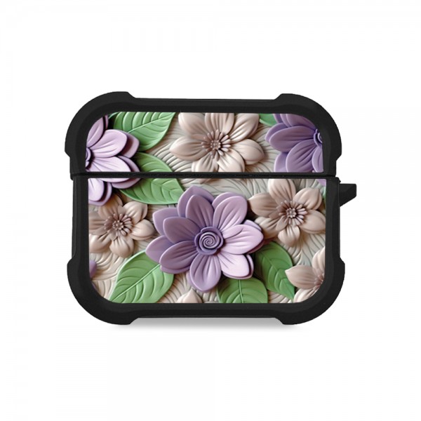 Θήκη Σιλικόνης Sonique 3D Flower Series για AirPods Pro 3 Βιολετί