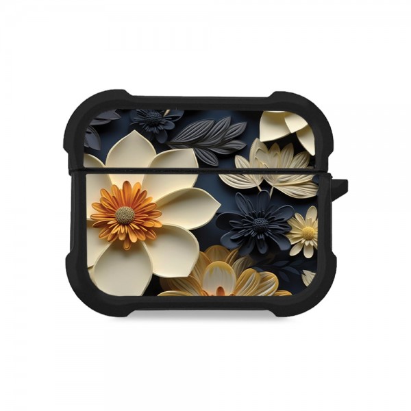 Θήκη Σιλικόνης Sonique 3D Flower Series για AirPods Pro 3 Εκρού