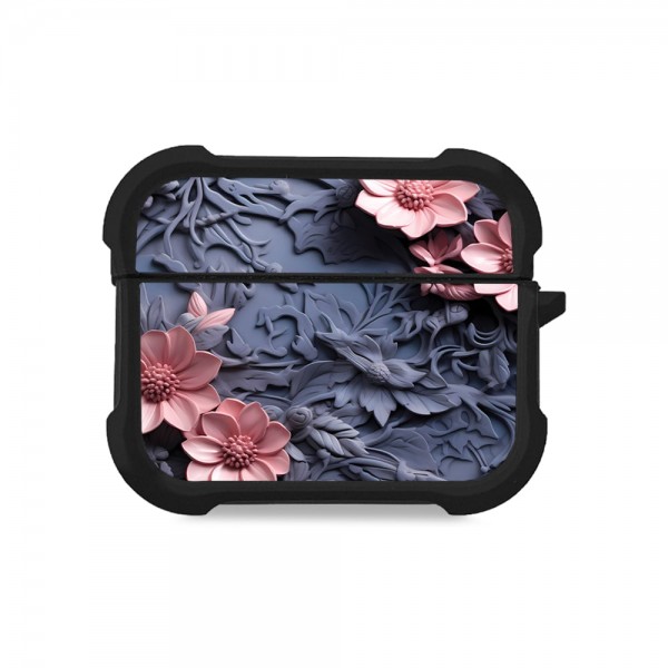 Θήκη Σιλικόνης Sonique 3D Flower Series για AirPods Pro 3 Ροζ 02