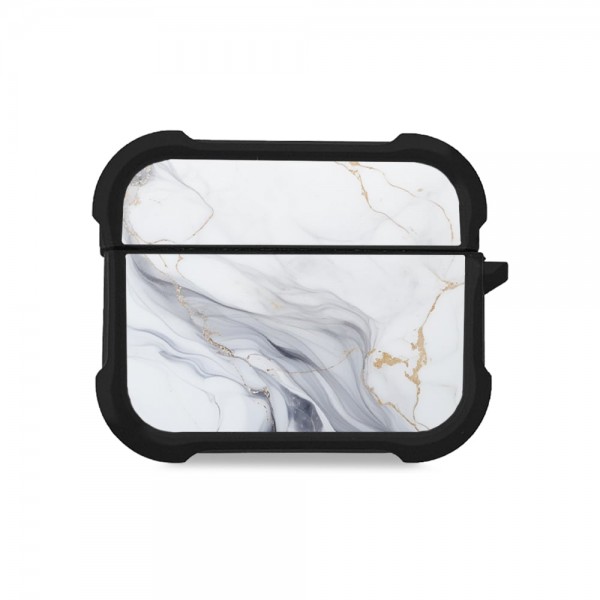 Θήκη Σιλικόνης Marble Series για AirPods Pro 3 Λευκό 02