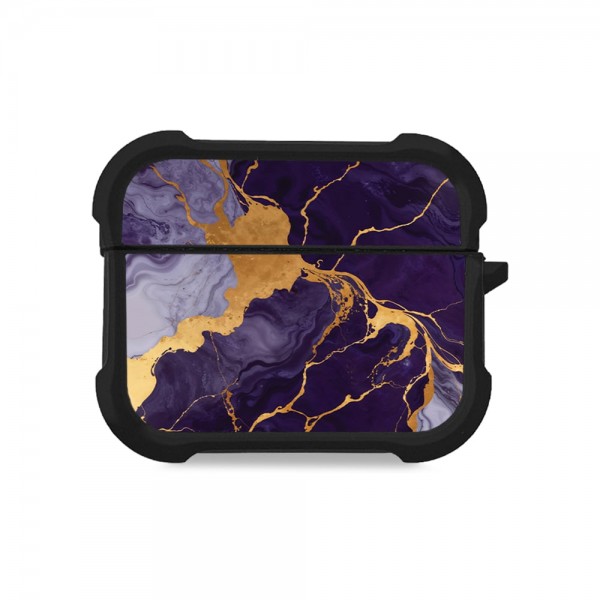 Θήκη Σιλικόνης Marble Series για AirPods Pro 3 Μωβ