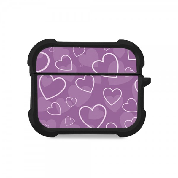 Θήκη Σιλικόνης Sonique Heart Series για AirPods Pro 3 Βιολετί