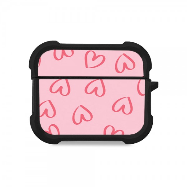 Θήκη Σιλικόνης Sonique Heart Series για AirPods Pro 3 Ροζ