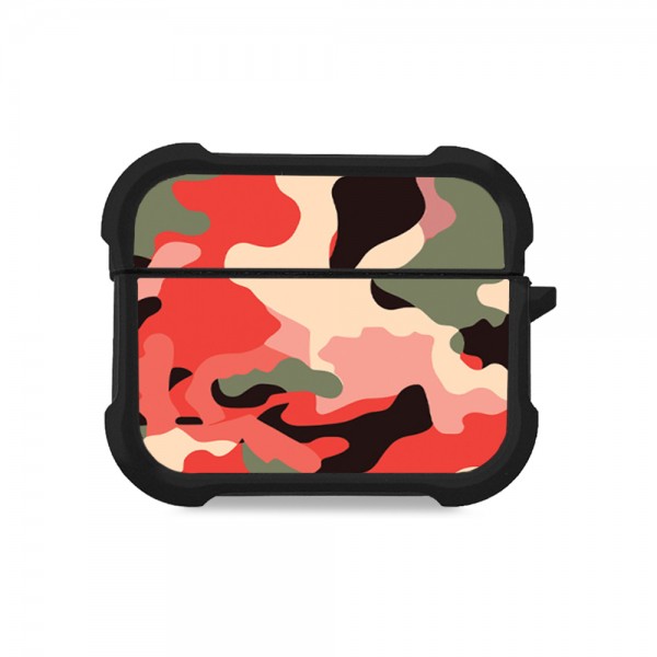 Θήκη Σιλικόνης Sonique Camouflage Army Series για AirPods Pro 3 Κόκκινο