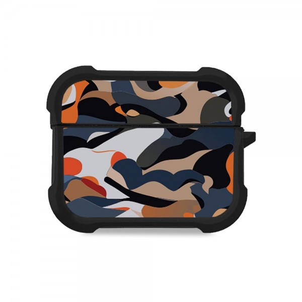 Θήκη Σιλικόνης Sonique Camouflage Army Series για AirPods Pro 3 Πορτοκαλί