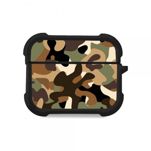 Θήκη Σιλικόνης Sonique Camouflage Army Series για AirPods Pro 3 Καφέ