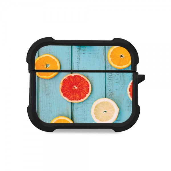 Θήκη Σιλικόνης Sonique Fruit Series για AirPods Pro 3 Γκρέιπφρουτ