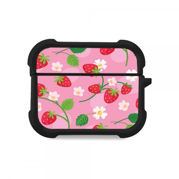 Θήκη Σιλικόνης Sonique Fruit Series για AirPods Pro 3 Φράουλα