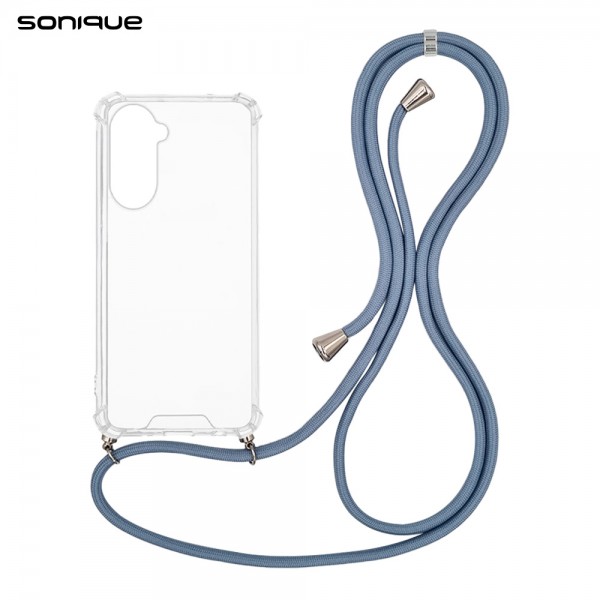 Θήκη Σιλικόνης με Κορδόνι Sonique Armor Clear Samsung Galaxy S26 Μπλε Γκρι