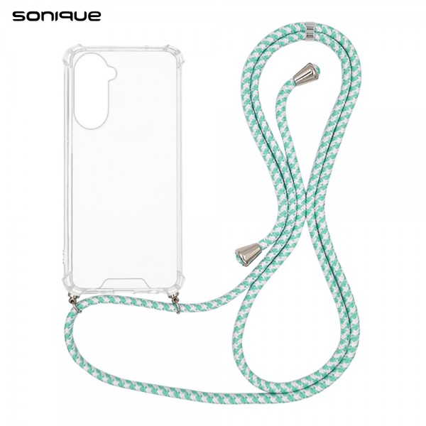 Θήκη Σιλικόνης με Κορδόνι Sonique Armor Clear Samsung Galaxy S26 Rainbow Βεραμάν