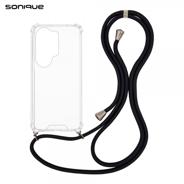 Θήκη Σιλικόνης με Κορδόνι Sonique Armor Clear Samsung Galaxy S26 Ultra Μαύρο