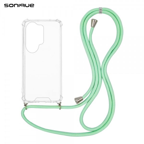 Θήκη Σιλικόνης με Κορδόνι Sonique Armor Clear Samsung Galaxy S26 Ultra Βεραμάν