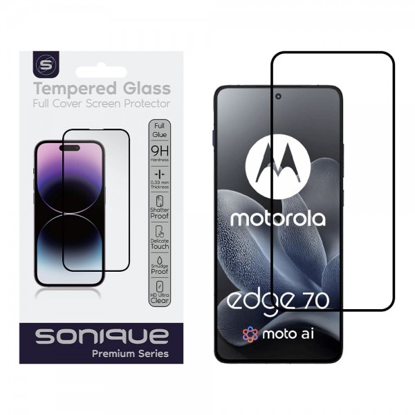 Hardy Glass Sonique Premium Series HD Full Cover 9H Motorola Edge 70 5G Μαύρο