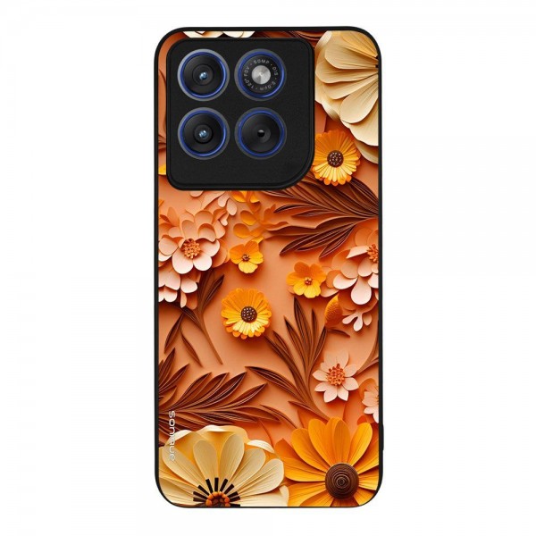 Θήκη Sonique 3D Flower Series για Motorola Edge 70 Fusion 5G Πορτοκαλί