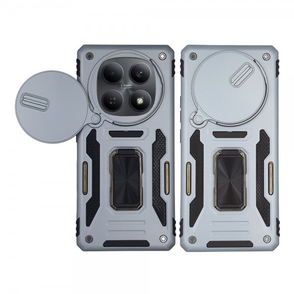 Θήκη Ring Armor CamShield Sonique για Xiaomi Redmi Note 15 4G / Redmi Note 15 5G / Poco M8 5G Γκρι