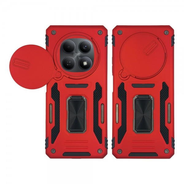 Θήκη Ring Armor CamShield Sonique για Xiaomi Redmi Note 15 4G / Redmi Note 15 5G / Poco M8 5G Κόκκινο