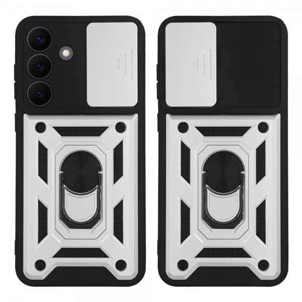 Θήκη Ring Armor CamPro Sonique για Samsung Galaxy S26 Ασημί