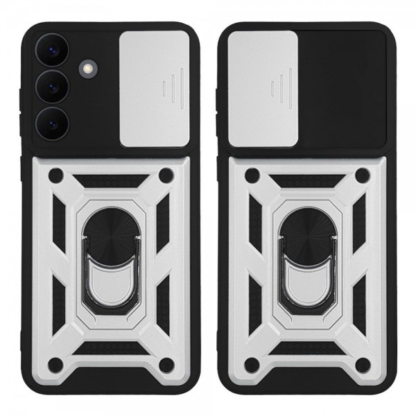 Θήκη Ring Armor CamPro Sonique για Samsung Galaxy S26 Plus Ασημί