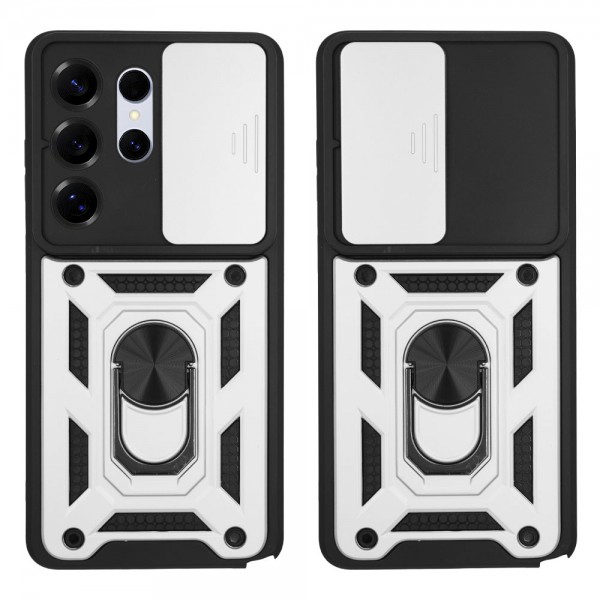 Θήκη Ring Armor CamPro Sonique για Samsung Galaxy S26 Ultra Ασημί