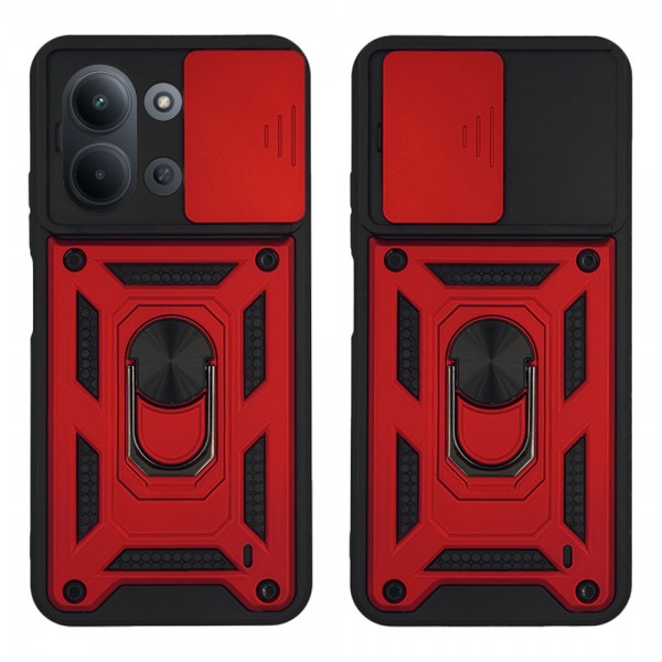 Θήκη Ring Armor CamPro Sonique για Xiaomi Redmi 15C 4G / Redmi 15C 5G / Poco C85 4G Κόκκινο