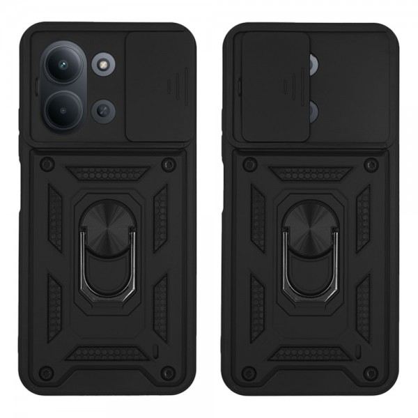 Θήκη Ring Armor CamPro Sonique για Xiaomi Redmi 15C 4G / Redmi 15C 5G / Poco C85 4G Μαύρο