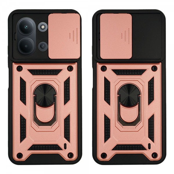 Θήκη Ring Armor CamPro Sonique για Xiaomi Redmi 15C 4G / Redmi 15C 5G / Poco C85 4G Ροζ Χρυσό