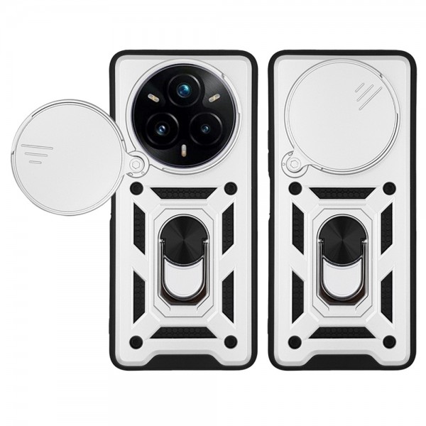 Θήκη Ring Armor CamPro Sonique Realme 14 Pro Plus 5G Ασημί