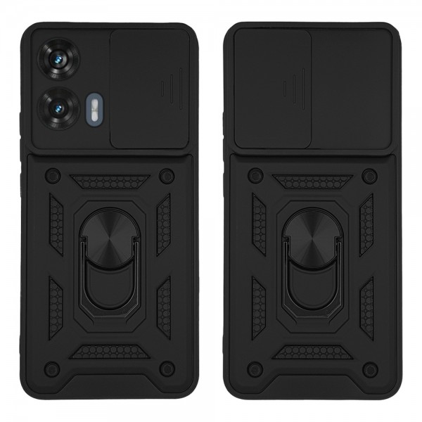 Θήκη Ring Armor CamPro Sonique για Motorola Edge 50 Fusion 5G Μαύρο