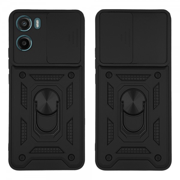 Θήκη Ring Armor CamPro Sonique για Motorola Moto G05 4G / Moto E15 4G Μαύρο