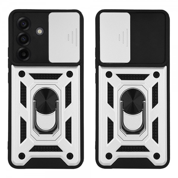 Θήκη Ring Armor CamPro Sonique για Samsung Galaxy A17 4G / Galaxy A17 5G Ασημί