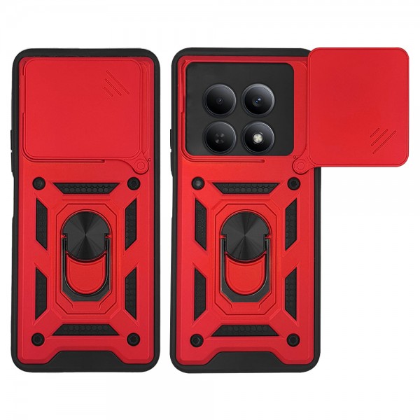 Θήκη Ring Armor CamPro Sonique για Xiaomi Redmi Note 15 4G / Redmi Note 15 5G / Poco M8 5G Κόκκινο