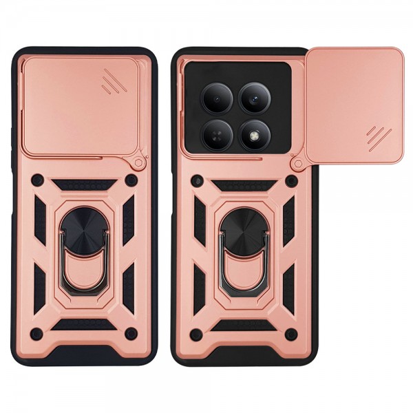 Θήκη Ring Armor CamPro Sonique για Xiaomi Redmi Note 15 4G / Redmi Note 15 5G / Poco M8 5G Ροζ Χρυσό