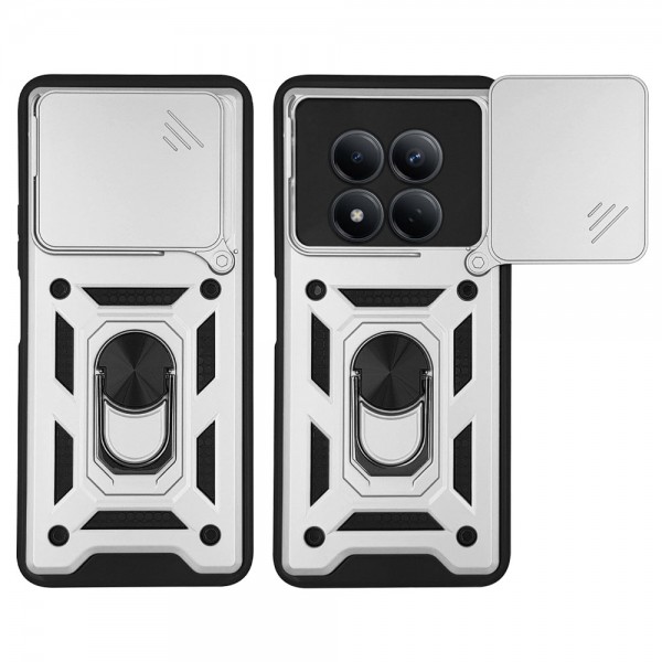Θήκη Ring Armor CamPro Sonique για Xiaomi Redmi Note 15 Pro Plus 5G / Poco M8 Pro 5G Ασημί