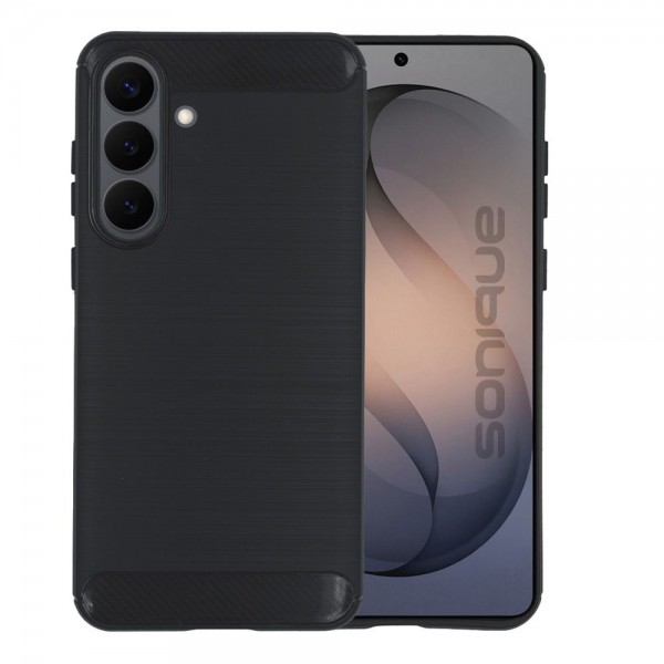 Θήκη Σιλικόνης Sonique Carbon Brushed Samsung Galaxy S26 Plus Μαύρο