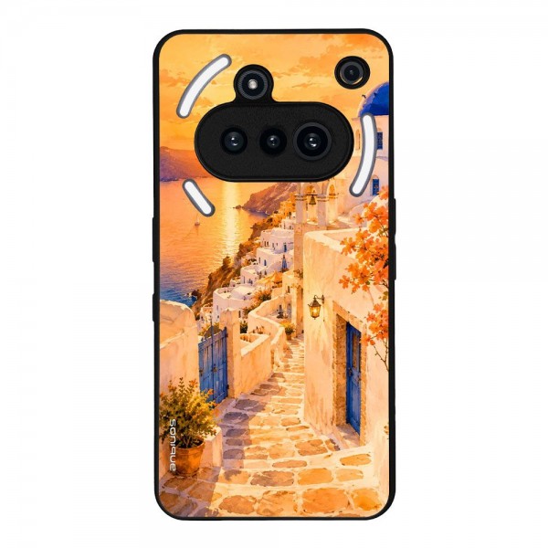 Θήκη Sonique Greek Island Muse Series για Nothing Phone 3a Ηλιοβασίλεμα στην Οία