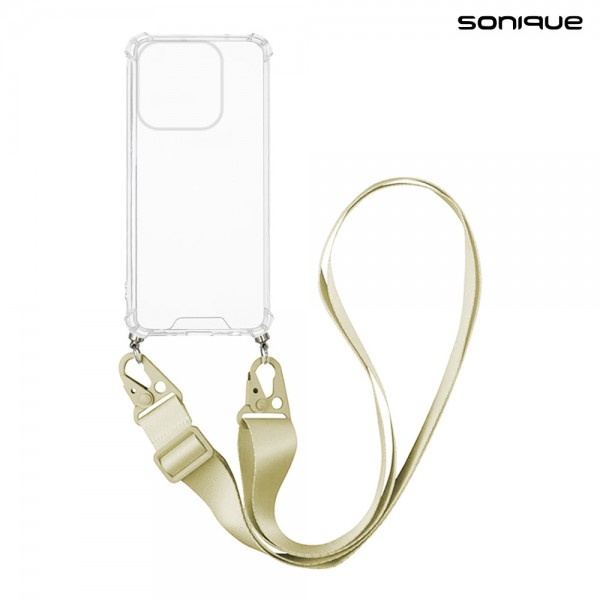 Θήκη Σιλικόνης με Strap Sonique Armor Clear Xiaomi Xiaomi 17 5G Μπεζ