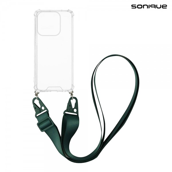 Θήκη Σιλικόνης με Strap Sonique Armor Clear Xiaomi Xiaomi 17 5G Πράσινο Σκούρο