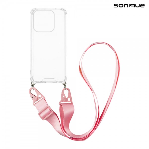 Θήκη Σιλικόνης με Strap Sonique Armor Clear Xiaomi Xiaomi 17 5G Ροζ