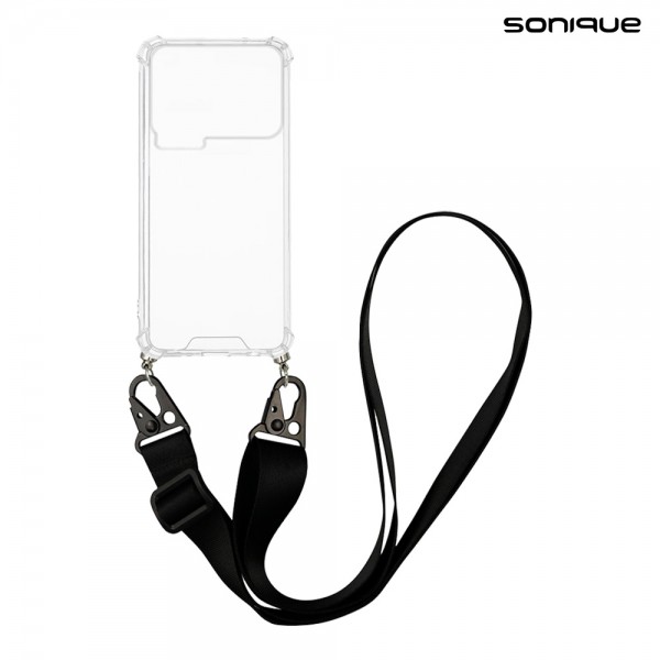 Θήκη Σιλικόνης με Strap Sonique Armor Clear Xiaomi Xiaomi 17 Pro 5G Μαύρο