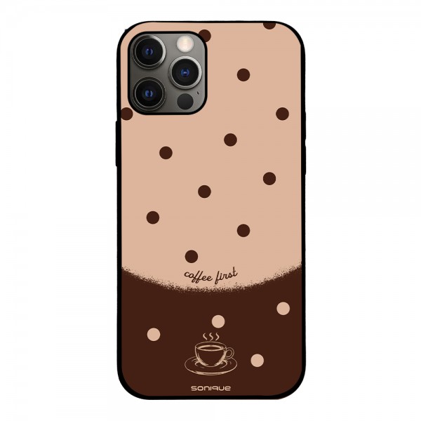Θήκη Sonique Delulu Polka Era Series για Apple iPhone 12 / iPhone 12 Pro Coffee First