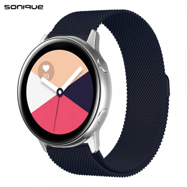Λουράκι Milanese Dual Stainless Steel Sonique 22mm για Samsung, Huawei, Amazfit, Xiaomi, Honor Μπλε Σκούρο