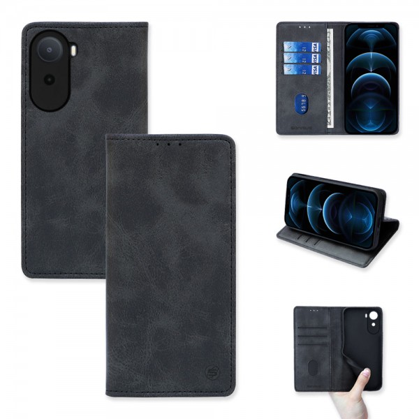 Θήκη Πορτοφόλι Vintage Magnet Wallet Sonique Xiaomi Redmi A7 Pro 4G Μαύρο