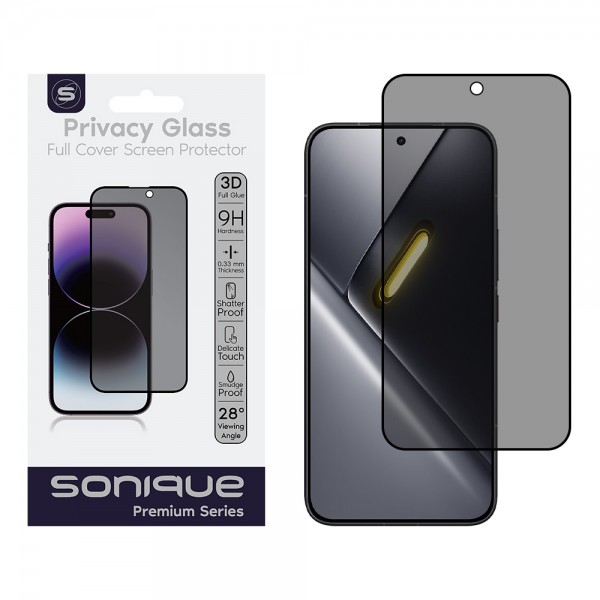 Privacy Glass Sonique Premium Series HD Full Cover 9H Xiaomi Poco X8 Pro 5G Μαύρο