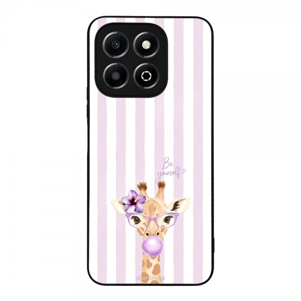 Θήκη Sonique Stripe Stories Series για Honor X6b Λιλά- Καμηλοπάρδαλη με Τσιχλόφουσκα