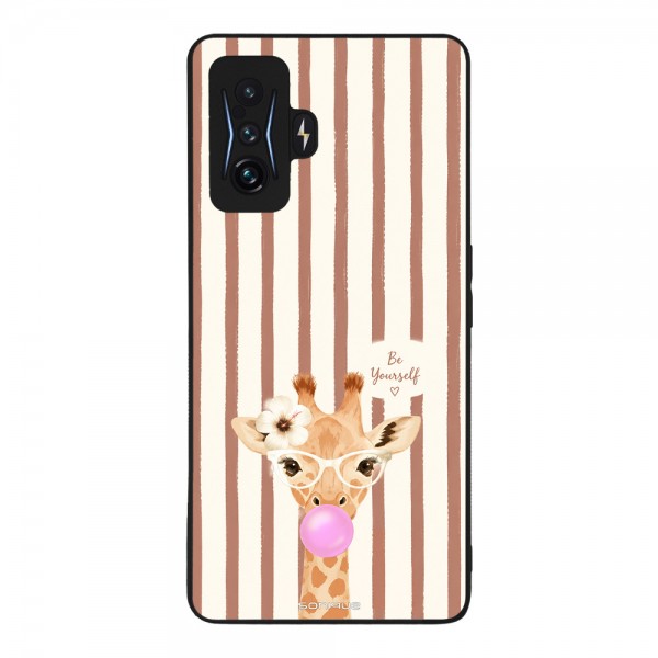 Θήκη Sonique Stripe Stories Series  για Xiaomi Poco F4 GT 5G Καφέ - Καμηλοπάρδαλη με Τσιχλόφουσκα