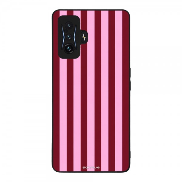 Θήκη Sonique Stripe Stories Series  για Xiaomi Poco F4 GT 5G Ρίγες Ροζ – Κόκκινο