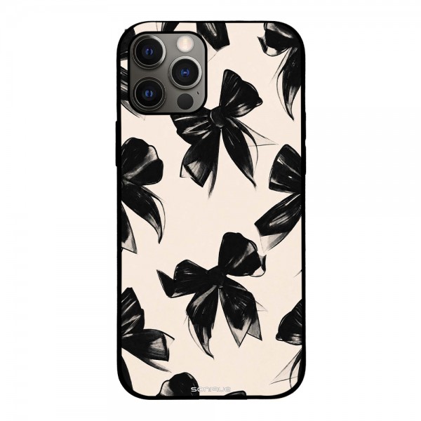 Θήκη Sonique DIVA Series για Apple iPhone 12 / iPhone 12 Pro Μαύρα Φιογκάκια